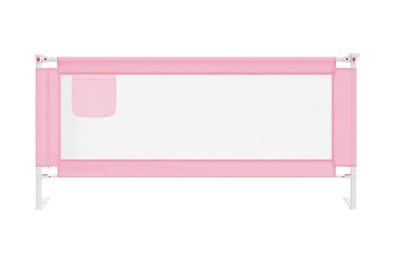 Sängskena för barn rosa 200x25 cm tyg - Rosa - Möbler - Barnmöbler - Barnsäng & juniorsäng