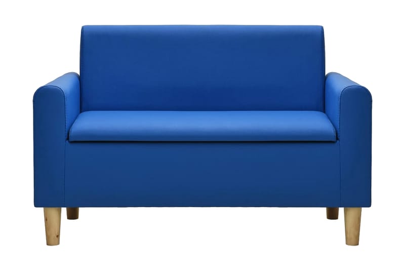 Barnsoffa 2-sits blå konstläder - Blå - Möbler - Soffa - Biosoffa & reclinersoffa