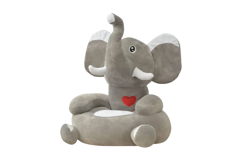Barnstol i plysch elefant grå - Grå - Möbler - Barnmöbler - Barnstol - Barnfåtölj