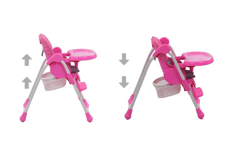 Barnstol rosa och grå - Rosa - Möbler - Barnmöbler - Barnstol - Matstol barn