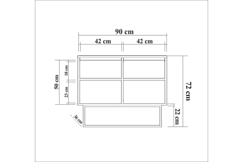 Ardauli Konsollbord 90 cm - Mörkbrun/Svart - Möbler - Bord - Avlastningsbord & hallbord