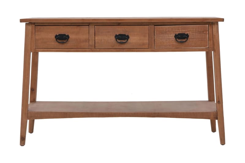 Konsolbord massivt granträ 126x40x77,5 cm brun - Brun - Möbler - Bord - Avlastningsbord & hallbord