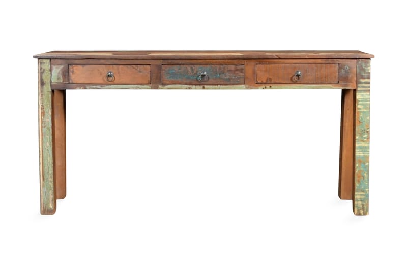 Konsolbord med 3 lådor återvunnet trä - Brun - Möbler - Bord - Avlastningsbord & hallbord