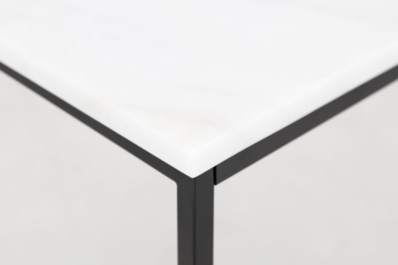 ADRIAN Sidobord 40 cm - Vit/Svart - Möbler - Bord & matgrupper - Avlastningsbord - Brickbord & småbord