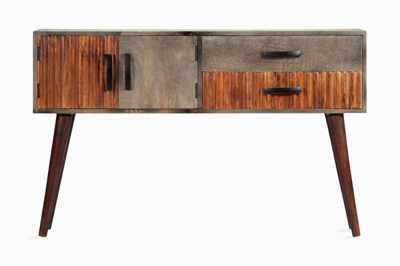 Avlastningsbord grå 120x35x75 cm massivt grovt mangoträ - Grå - Möbler - Bord & matgrupper - Avlastningsbord - Brickbord & småbord