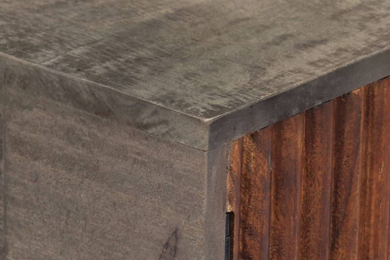 Avlastningsbord grå 120x35x75 cm massivt grovt mangoträ - Grå - Möbler - Bord & matgrupper - Avlastningsbord - Brickbord & småbord
