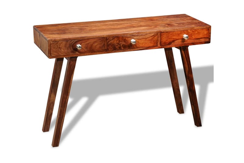 Avlastningsbord med 3 lådor 76 cm massivt sheshamträ - Brun - Möbler - Bord & matgrupper - Avlastningsbord - Brickbord & småbord