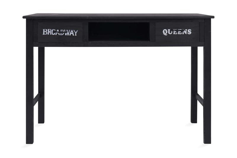 Avlastningsbord svart 110x45x76 cm trä