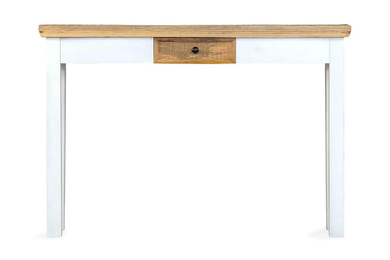 Avlastningsbord vit och brun 110x35x75 cm massivt mangoträ - Vit - Möbler - Bord & matgrupper - Avlastningsbord - Konsolbord & sidobord