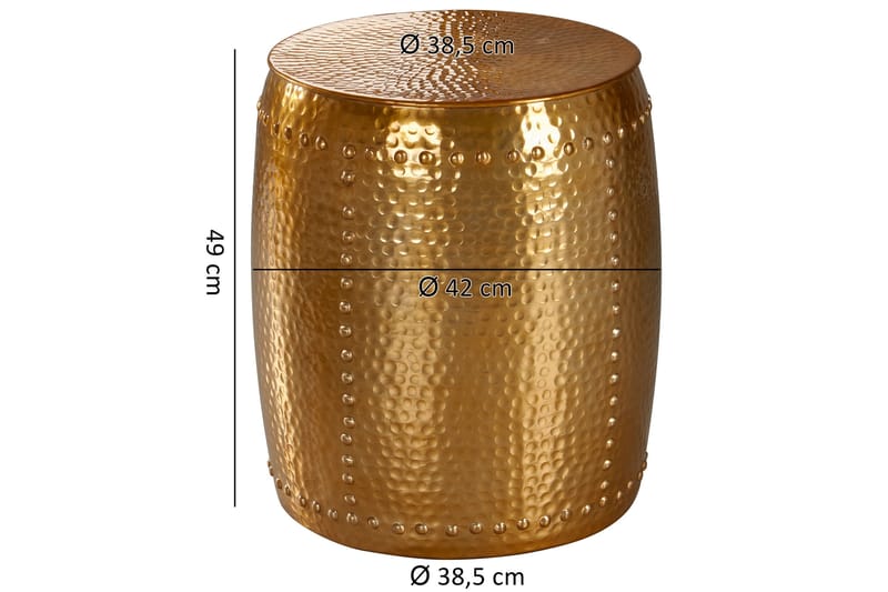 Delage Sidobord 42 cm - Guld - Möbler - Bord & matgrupper - Avlastningsbord - Brickbord & småbord
