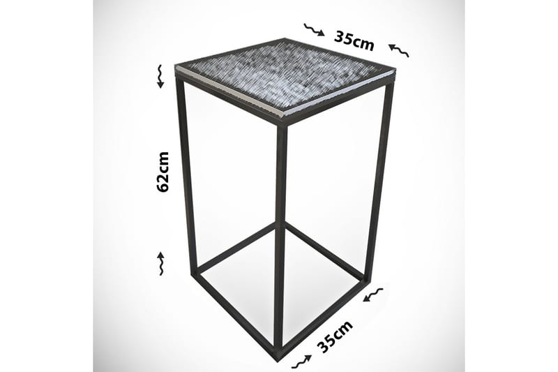 Falan Sidobord 35 cm - Svart/Vit - Möbler - Bord & matgrupper - Avlastningsbord & sidobord - Brickbord & småbord