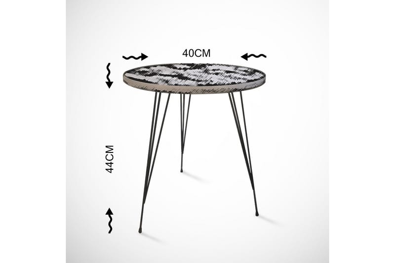 Falan Sidobord 40 cm - Svart/Vit - Möbler - Bord & matgrupper - Avlastningsbord - Brickbord & småbord