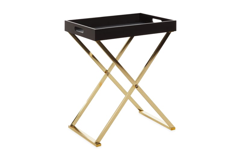 Guglielmina Sidobord 46 cm - Guld|Svart - Möbler - Bord & matgrupper - Avlastningsbord - Brickbord & småbord