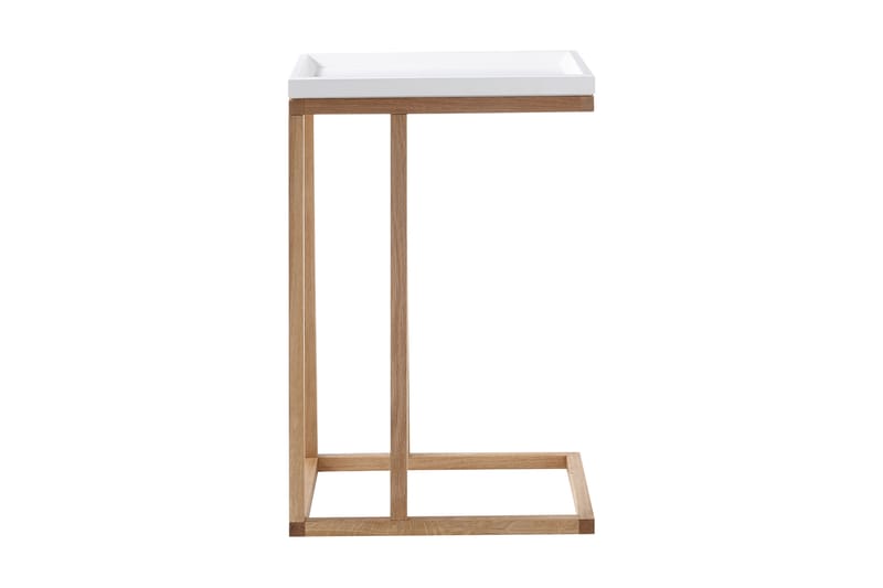 Miliah Sidobord 45 cm - Vit/Ek - Möbler - Bord & matgrupper - Avlastningsbord & sidobord - Brickbord & småbord