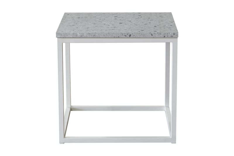 Noomi Sidobord 47 cm - Ljusgrå Terrazzo/Vit - Möbler - Bord & matgrupper - Avlastningsbord - Brickbord & småbord