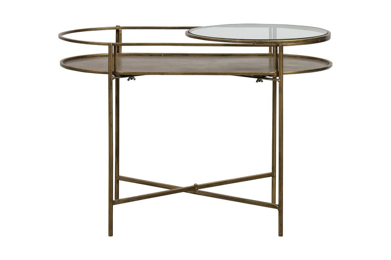 Panaon Sidobord 65 cm Ovalt - Järn/Antik Mässing - Möbler - Bord & matgrupper - Avlastningsbord - Brickbord & småbord