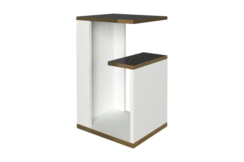 Pinneo Sidobord 35 cm - Vit|Guld|Svart - Möbler - Bord & matgrupper - Avlastningsbord - Brickbord & småbord