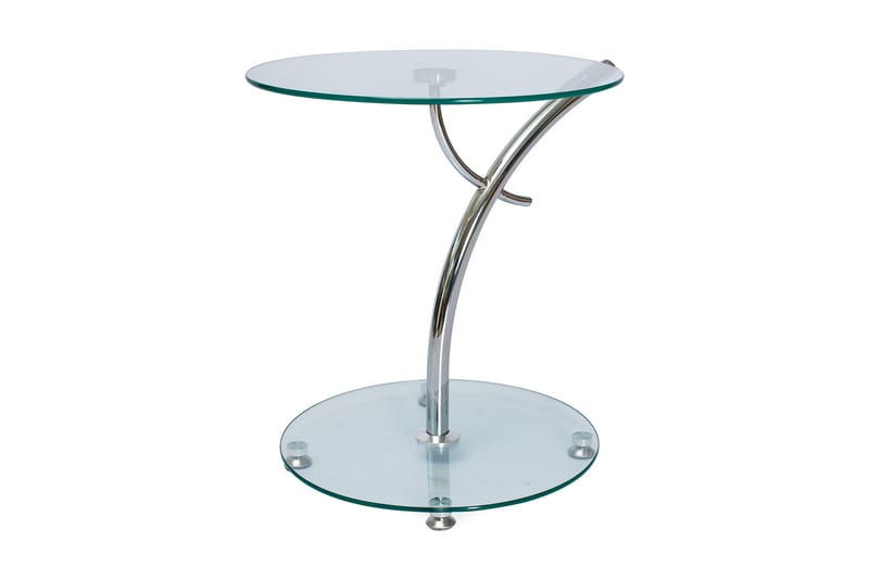 Puntale Sidobord 50 cm Runt - Glas/Silver - Möbler - Bord & matgrupper - Avlastningsbord - Konsolbord & sidobord