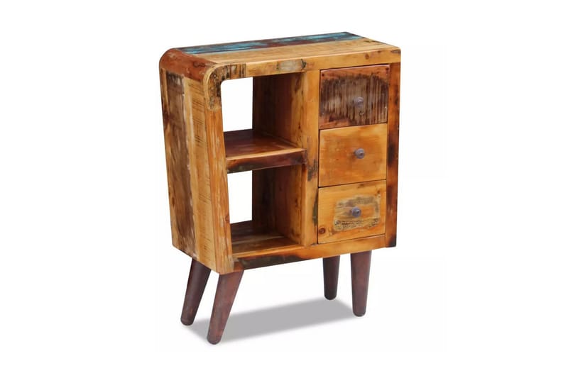 Sidobord återvunnet trä 60x30x80 cm - Flerfärgad - Möbler - Bord & matgrupper - Avlastningsbord - Brickbord & småbord