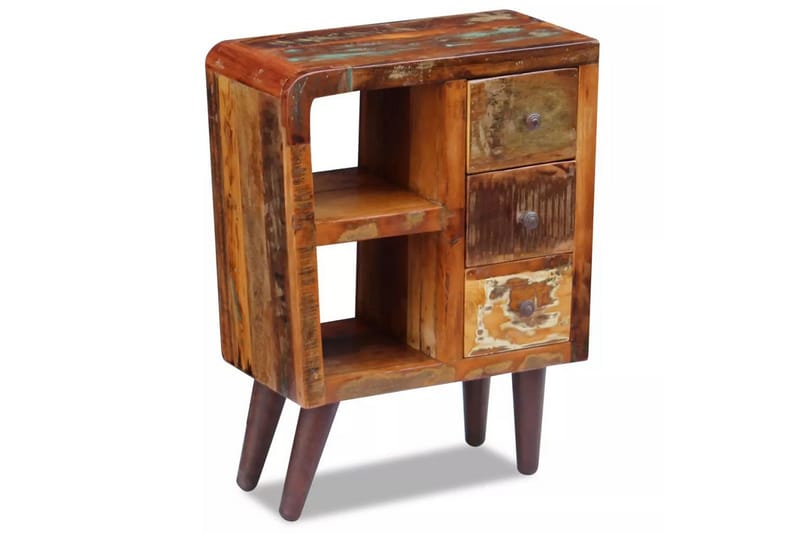 Sidobord återvunnet trä 60x30x80 cm - Flerfärgad - Möbler - Bord & matgrupper - Avlastningsbord - Brickbord & småbord