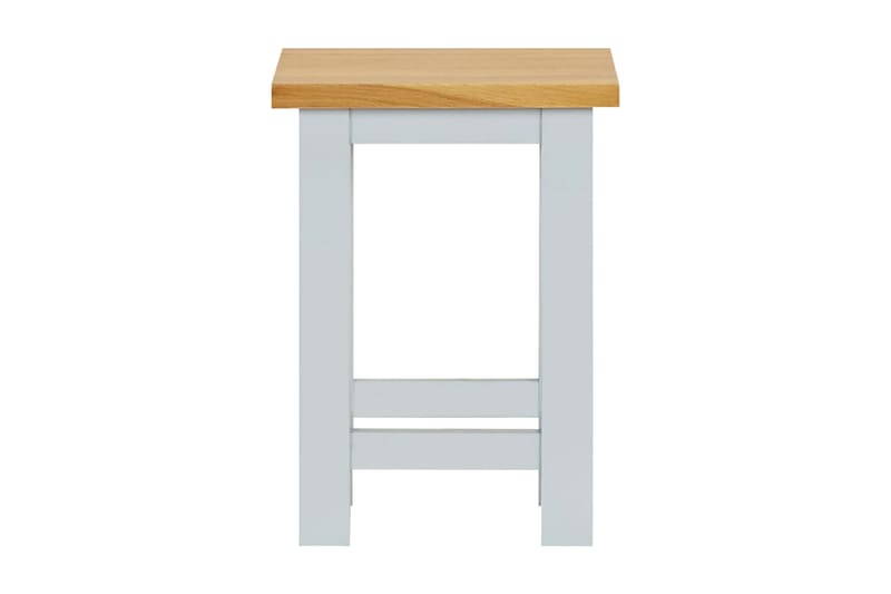 Sidobord 27x24x37 cm massiv ek - Grå - Möbler - Bord & matgrupper - Avlastningsbord - Brickbord & småbord