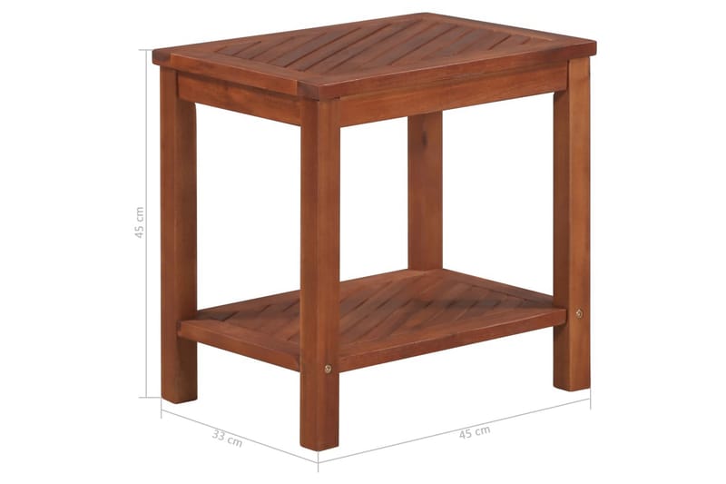 Sidobord massivt akaciaträ 45x33x45 cm - Brun - Möbler - Bord & matgrupper - Avlastningsbord - Brickbord & småbord