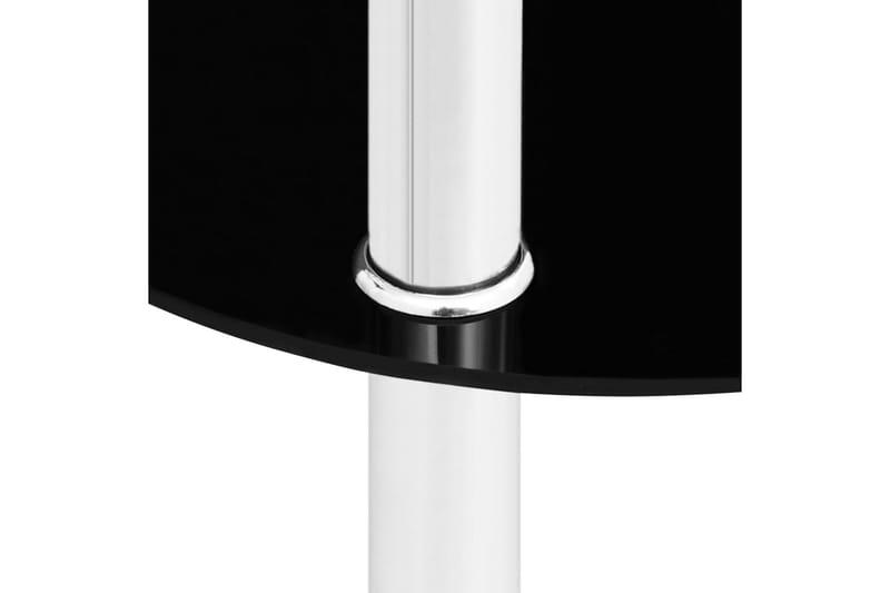 Sidobord med 2 hyllor transparent/svart 38x38x50 cm härdat g - Transparent - Möbler - Bord & matgrupper - Avlastningsbord - Brickbord & småbord