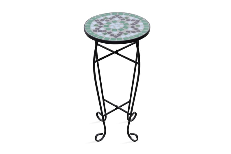 Sidobord med mosaik grön/vit - Grön - Möbler - Bord & matgrupper - Avlastningsbord - Brickbord & småbord