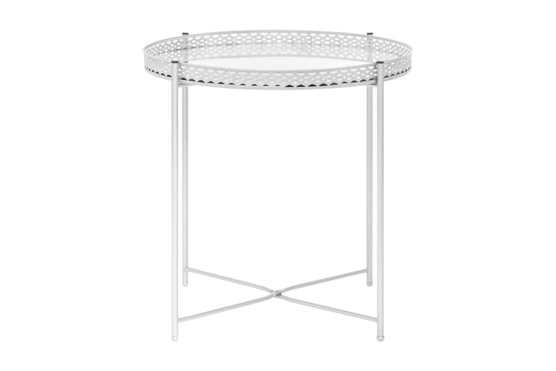 Sidobord silver 40x40x41 cm glas - Silver - Möbler - Bord & matgrupper - Avlastningsbord - Brickbord & småbord