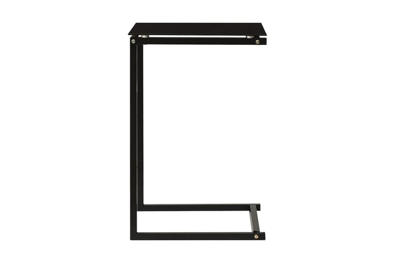 Sidobord svart 40x40x60 cm härdat glas - Svart - Möbler - Bord & matgrupper - Avlastningsbord - Lampbord