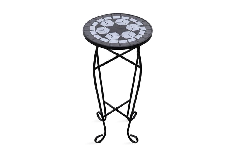 Sidobord Terrakotta svart, vitt 60 cm - Svart - Möbler - Bord & matgrupper - Avlastningsbord - Brickbord & småbord