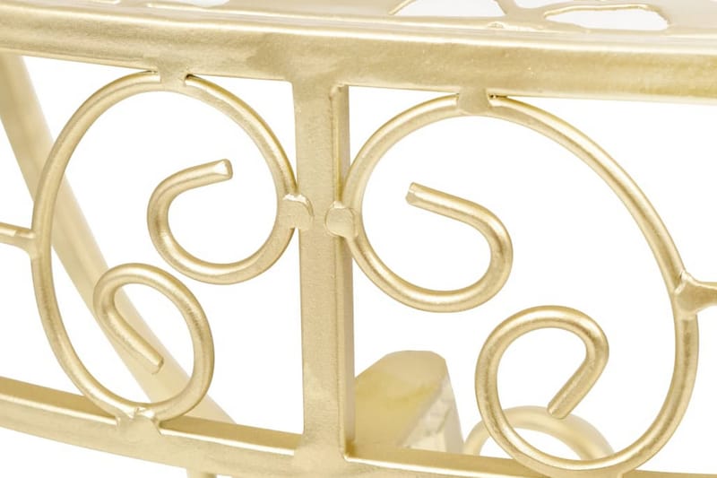 Sidobord vintage stil halvrunt metall 72x36x74 cm guld - Guld - Möbler - Bord & matgrupper - Avlastningsbord - Brickbord & småbord