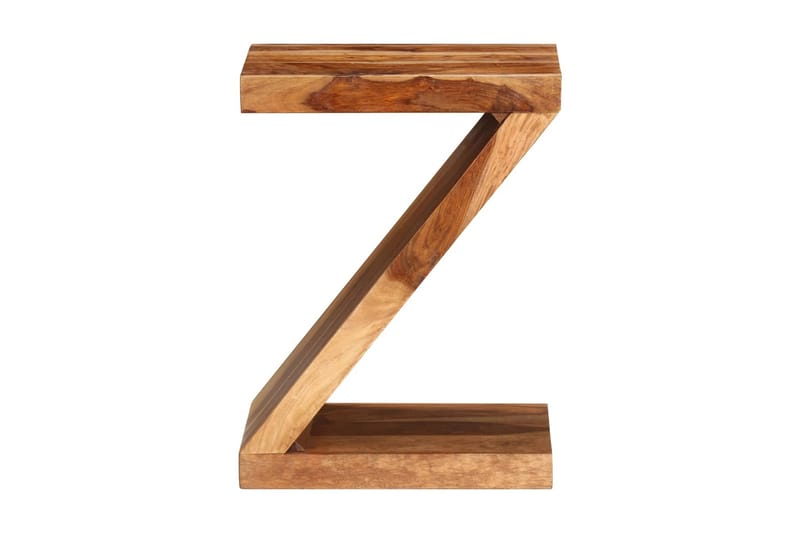 Sidobord Z-formad massivt sheshamträ - Brun - Möbler - Bord & matgrupper - Avlastningsbord - Brickbord & småbord