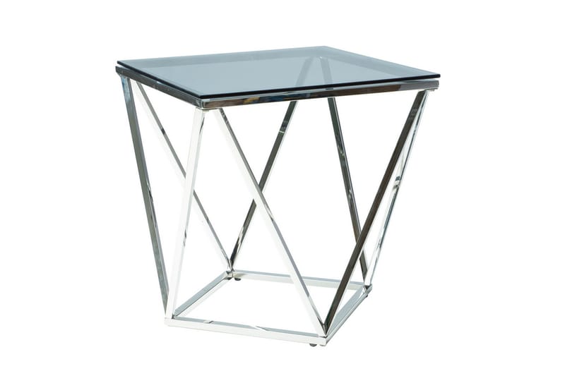 Silvero Sidobord 50 cm - Glas/Silver - Möbler - Bord & matgrupper - Avlastningsbord & sidobord - Lampbord