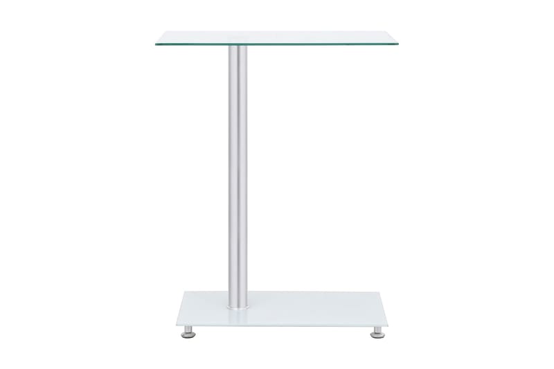 U-format sidobord genomskinligt 45x30x58 cm härdat glas - Transparent - Möbler - Bord & matgrupper - Avlastningsbord - Lampbord
