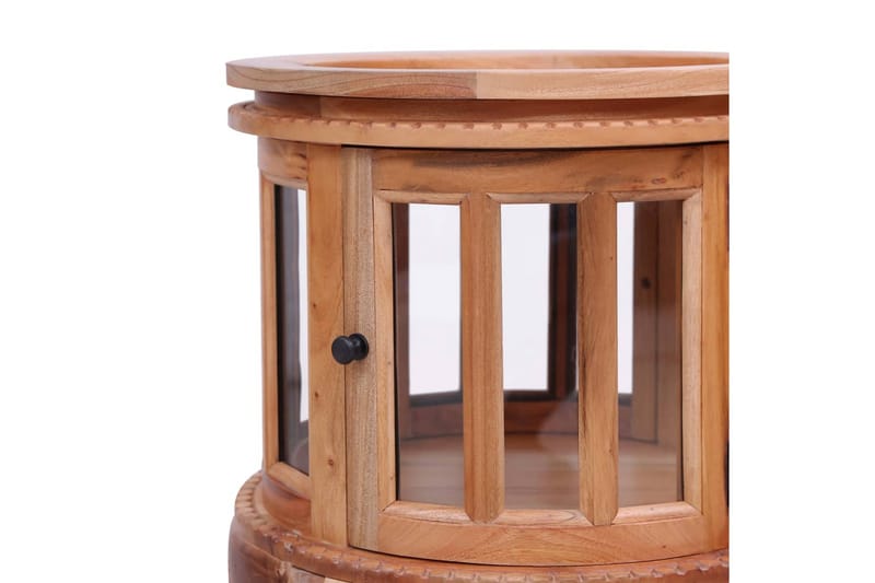 Vitrinbord naturlig 50x50x76 cm massiv mahogny - Brun - Möbler - Bord & matgrupper - Avlastningsbord - Brickbord & småbord