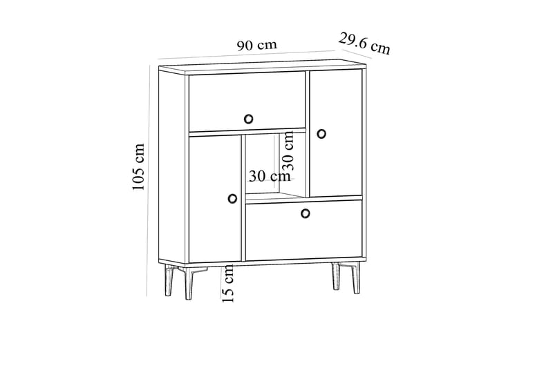 Desgrar Konsollbord 90x105 cm - Svart - Möbler - Bord & matgrupper - Avlastningsbord - Konsolbord & sidobord