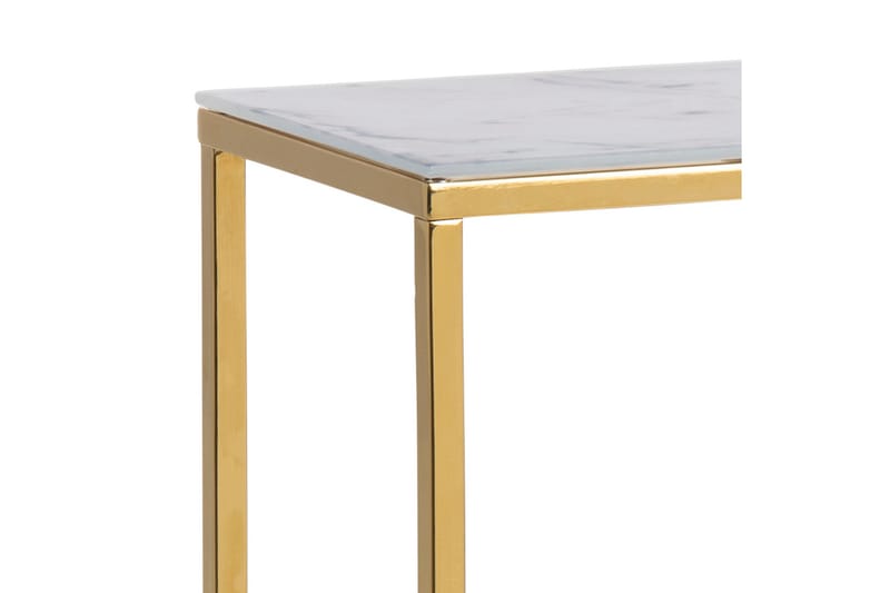 Epiffer Konsollbord 80 cm - Glas/Vit/Guld - Möbler - Bord & matgrupper - Avlastningsbord - Konsolbord & sidobord