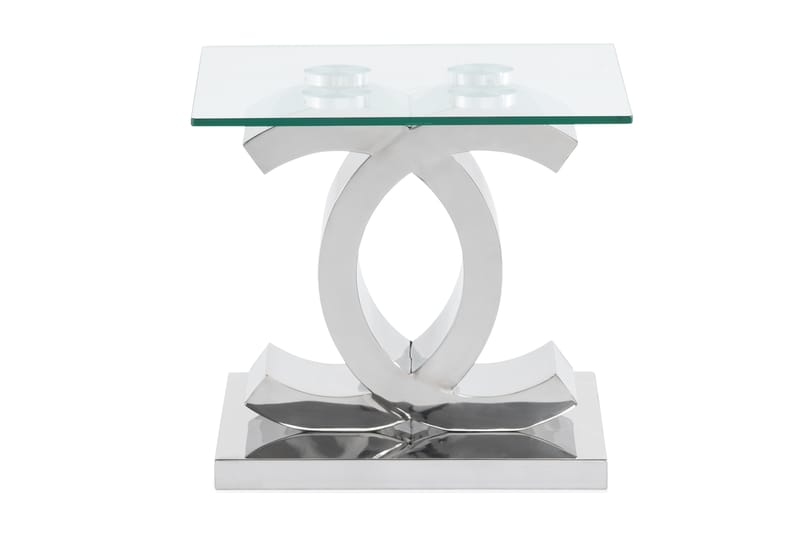 Frykman Sidobord 50 cm - Rostfritt Stål/Glas/Transparent - Möbler - Bord & matgrupper - Avlastningsbord & sidobord - Konsolbord