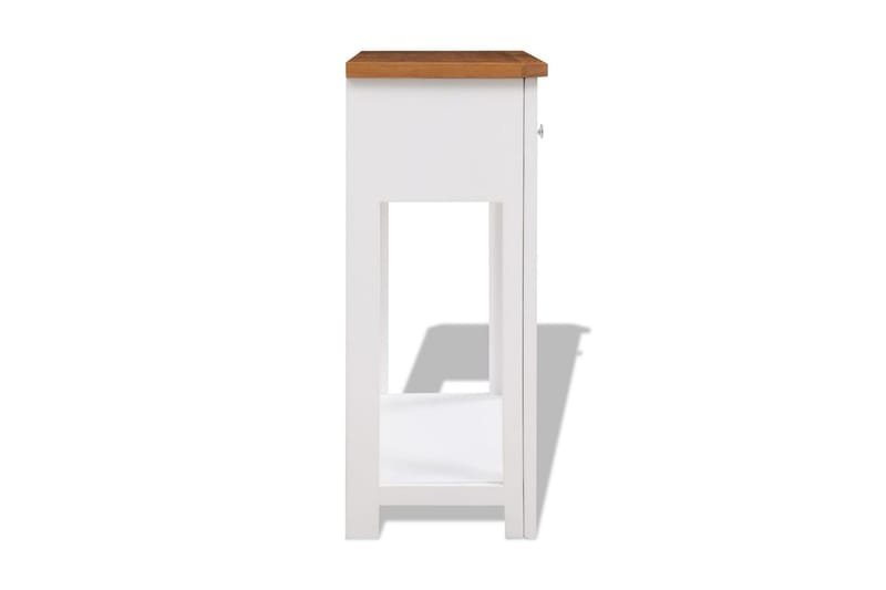 Konsolbord 83x30x73 cm massiv ek - Vit - Möbler - Bord & matgrupper - Avlastningsbord - Konsolbord & sidobord