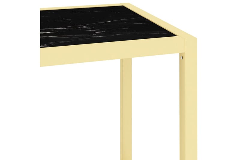 Konsolbord guld och svart marmor härdat glas - Svart - Möbler - Bord & matgrupper - Avlastningsbord - Konsolbord & sidobord