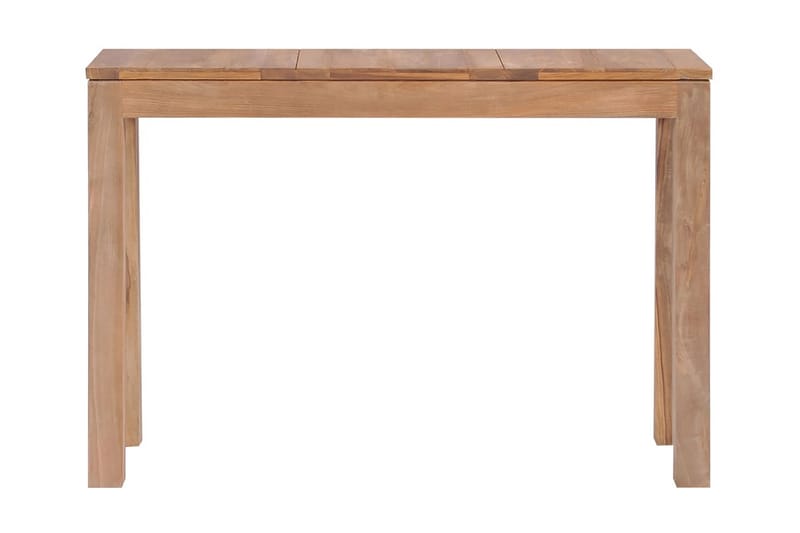 Konsolbord massiv teak med naturlig finish 110x35x76 cm - Brun - Möbler - Bord & matgrupper - Avlastningsbord - Lampbord