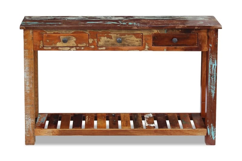 Konsolbord massivt återvunnet trä 120x30x76 cm - Brun - Möbler - Bord & matgrupper - Avlastningsbord - Brickbord & småbord