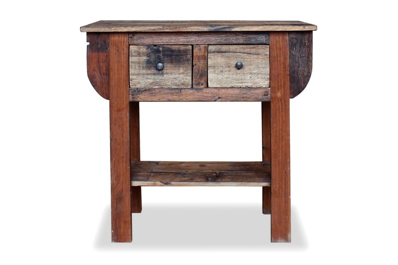 Konsolbord massivt återvunnet trä 80x35x80 cm - Brun - Möbler - Bord & matgrupper - Avlastningsbord - Konsolbord & sidobord