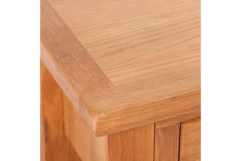 Konsolbord med 2 lådor 83x30x73 cm massiv ek - Brun - Möbler - Bord & matgrupper - Avlastningsbord - Konsolbord & sidobord