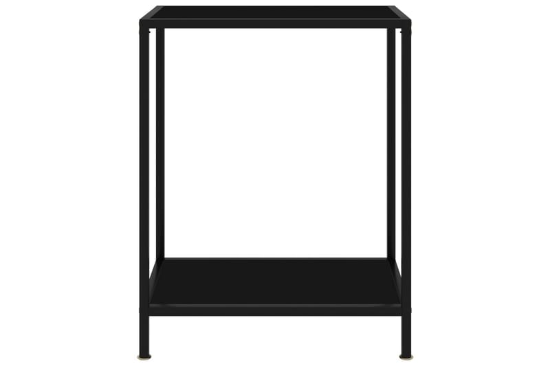 Konsolbord svart 60x35x75 cm härdat glas