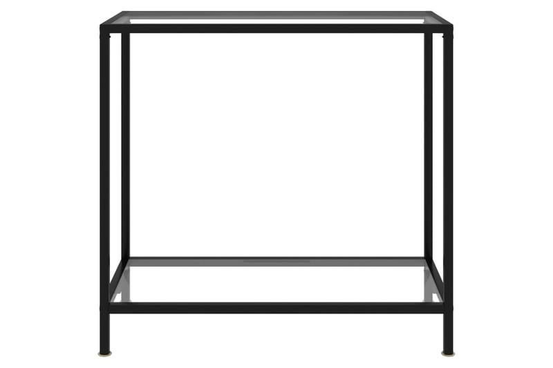 Konsolbord transparent 80x35x75 cm härdat glas