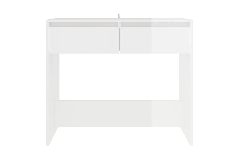 Konsolbord vit högglans 89x41x76,5 cm stål - Vit - Möbler - Bord & matgrupper - Avlastningsbord - Lampbord