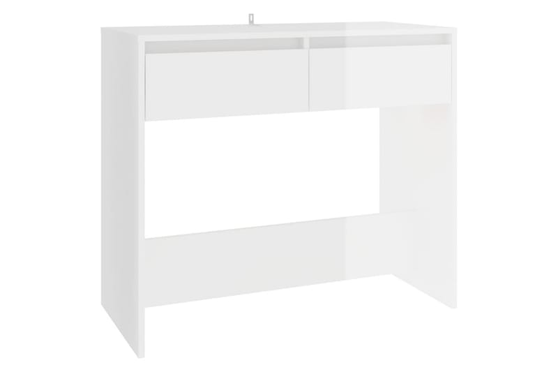 Konsolbord vit högglans 89x41x76,5 cm stål - Vit - Möbler - Bord & matgrupper - Avlastningsbord - Konsolbord & sidobord