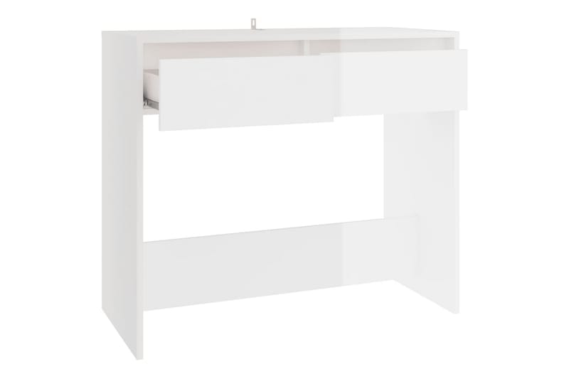 Konsolbord vit högglans 89x41x76,5 cm stål - Vit - Möbler - Bord & matgrupper - Avlastningsbord - Konsolbord & sidobord